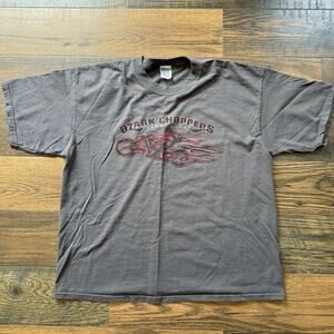Vintage 2003 Ozark Choppers T-Shirt XL Biker Flame Graphic Gildan Tee